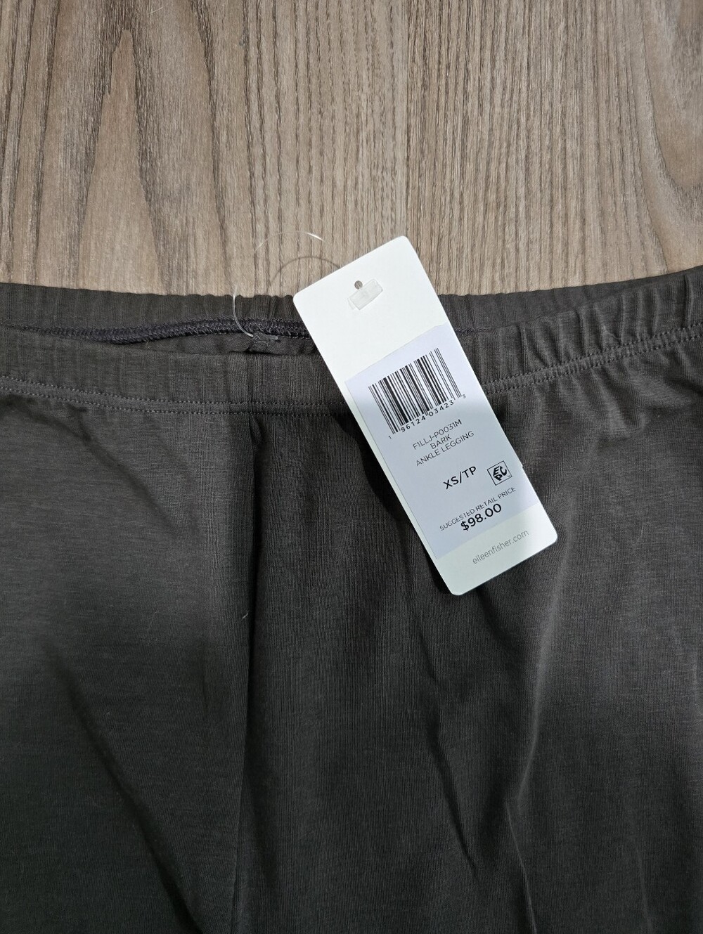 Eileen Fisher Charcoal Pull-On Leggings - Picture 2 of 5